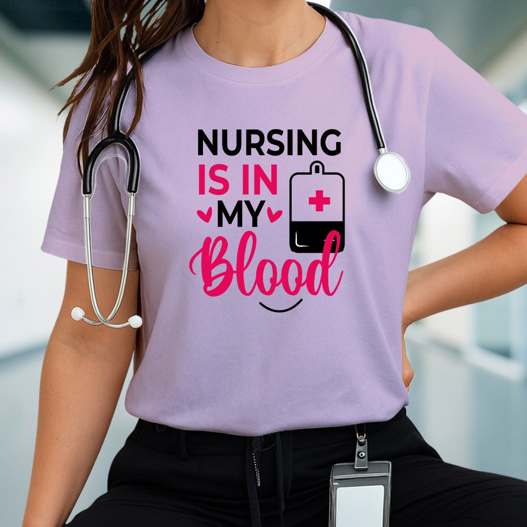 Nursing is in my blood T-shirt, Nurse Gift Shirt, Medical Professional Tee, Healthcare Worker T-Shirt, Registered Nurse Shirt, Nursing Shirt