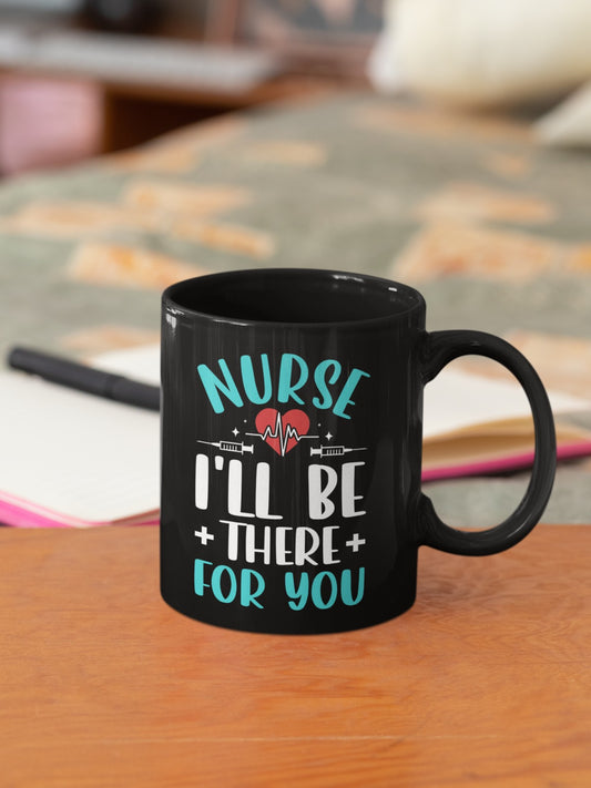Nurse Mug, Black Mug, Perfect Gift for Medical Professionals, Nurse Coffee Cup, Medical Graduation Present, Cute Nurse Appreciation Gift