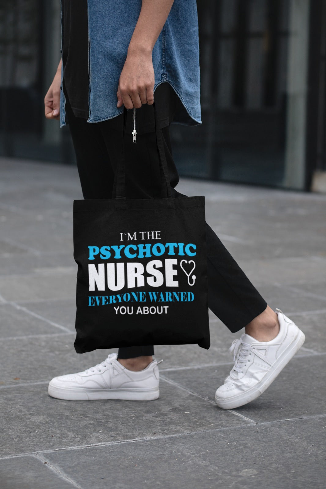 Psychotic Nurse Tote Bag, Gift For Nurses, Funny Nurse Bag, Nurse Appreciation Gift, Nurse Week Tote, Nurse Graduation Gift, Nursing Tote
