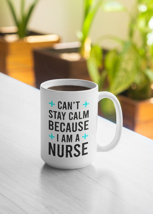 Stay Calm Because I Am a Nurse Shirt, Funny Nurse Gift for RN, LPN, Cute Medical Staff Appreciation Tee, Healthcare Worker Humor Top