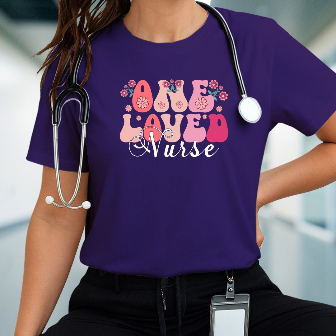 One Loved Nurse T-shirt, Registered Nurse Gift, Cute Nursing Shirt, Medical Nurse Appreciation, Healthcare Worker Top, Nursing Shirt