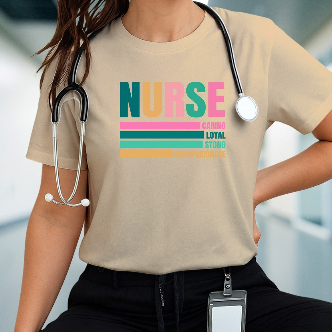 Caring Nurse Shirt, Nursing RN Gift, Healthcare Worker Appreciation Tee, Hospital Staff Present, Medical Professional T-Shirt, Nursing Shirt