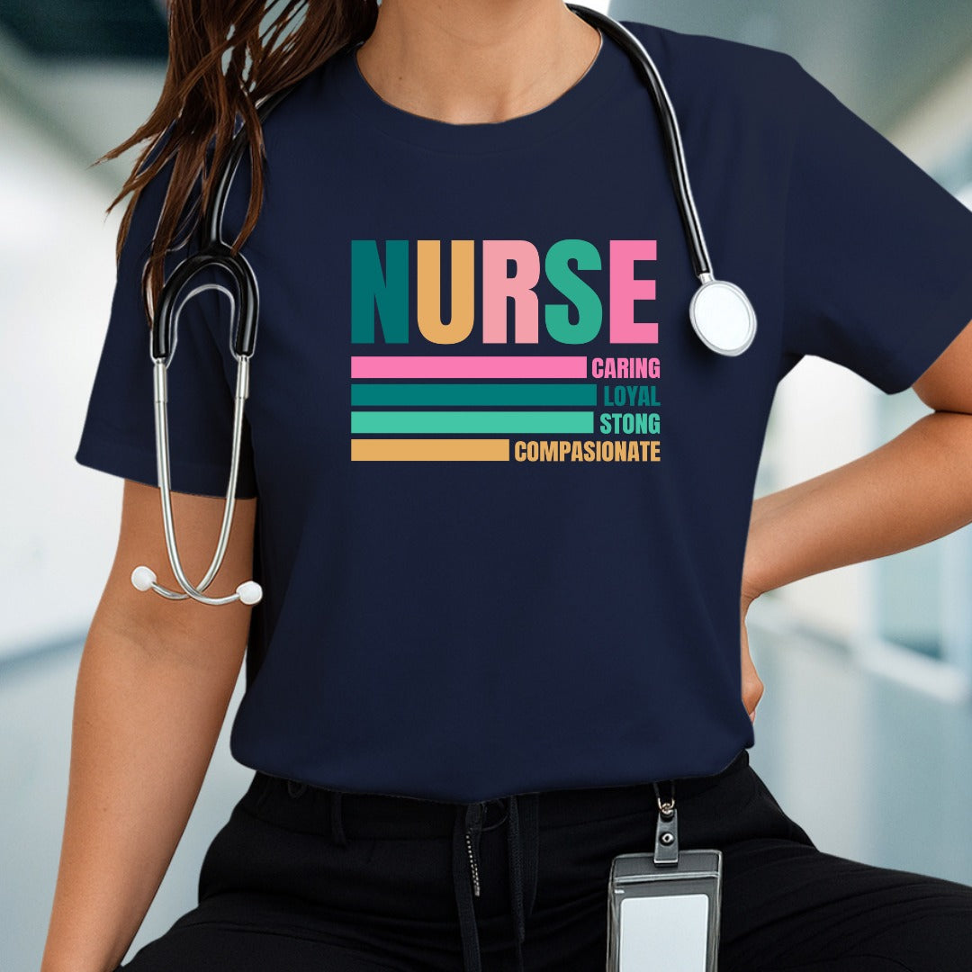 Caring Nurse Shirt, Nursing RN Gift, Healthcare Worker Appreciation Tee, Hospital Staff Present, Medical Professional T-Shirt, Nursing Shirt