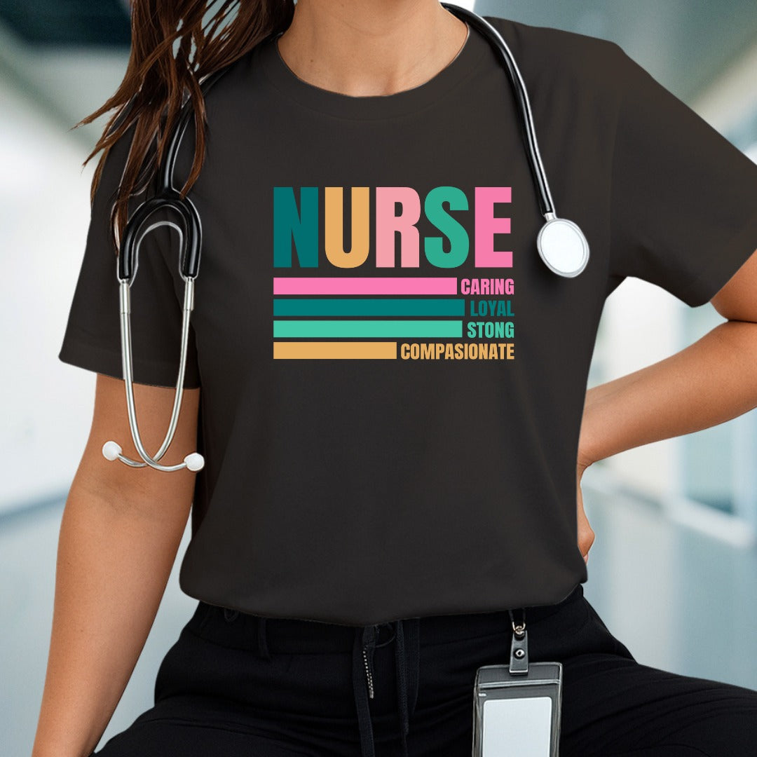 Caring Nurse Shirt, Nursing RN Gift, Healthcare Worker Appreciation Tee, Hospital Staff Present, Medical Professional T-Shirt, Nursing Shirt