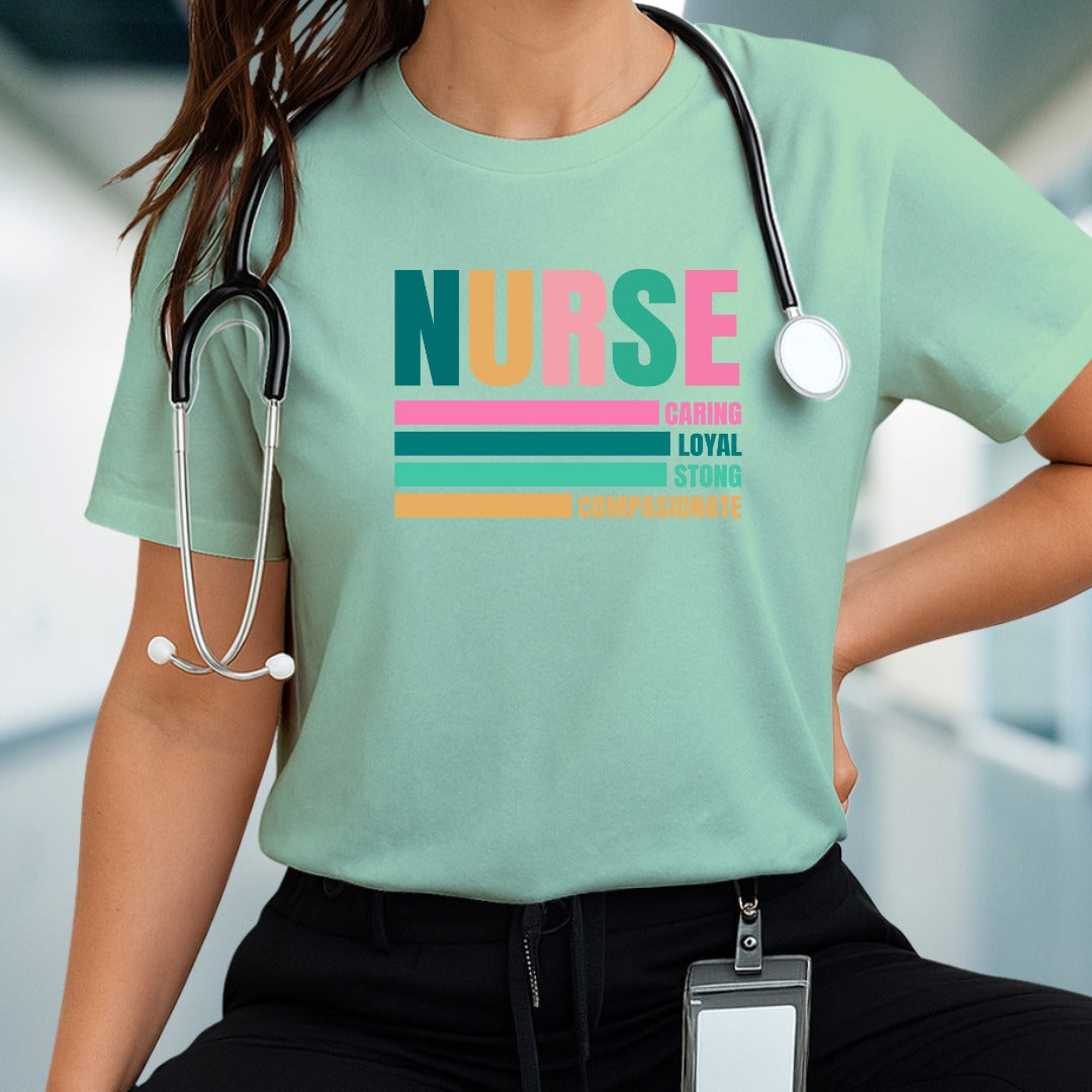 Caring Nurse Shirt, Nursing RN Gift, Healthcare Worker Appreciation Tee, Hospital Staff Present, Medical Professional T-Shirt, Nursing Shirt