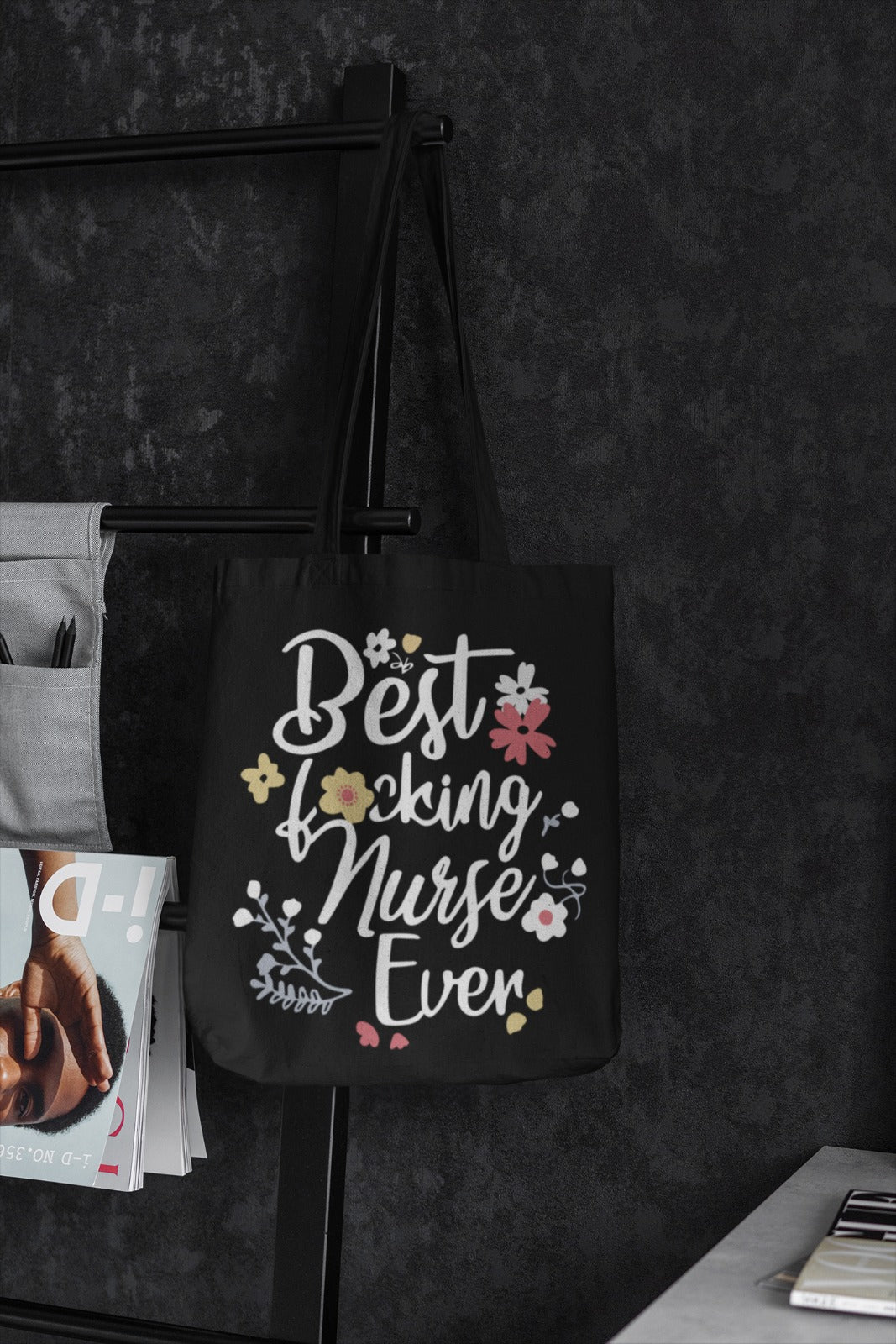 Best Nurse Ever Tote Bag, Nurse Appreciation Gift, Nursing Student Tote, Canvas Carryall, Medical Professional Nurse Bag, Nursing Tote Bag