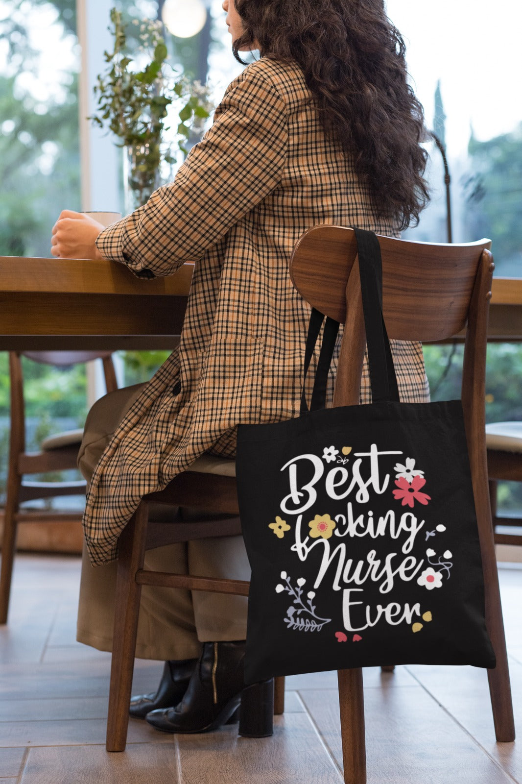 Best Nurse Ever Tote Bag, Nurse Appreciation Gift, Nursing Student Tote, Canvas Carryall, Medical Professional Nurse Bag, Nursing Tote Bag