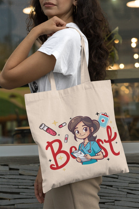 Nurse Tote Bag, Nursing Tote, Gift for Nurse, RN Nurse Bag, Canvas Tote, Nurse Appreciation, Hospital Tote, Nursing Student Bag, Nurse Bag