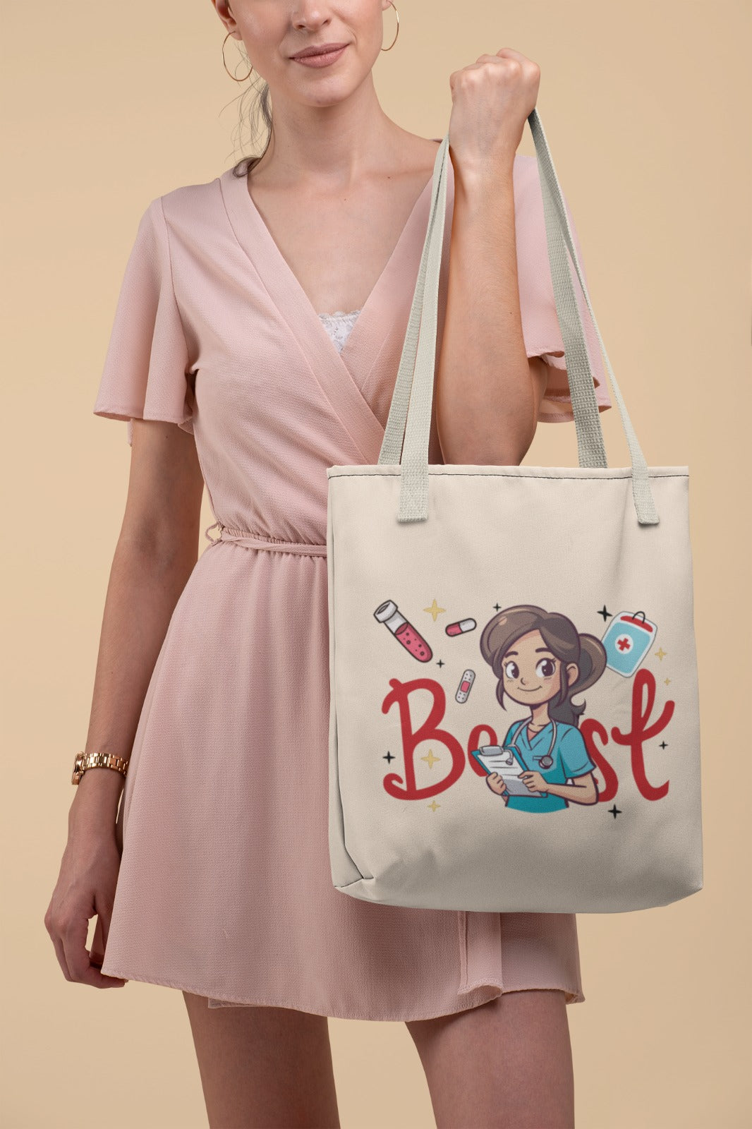 Nurse Tote Bag, Nursing Tote, Gift for Nurse, RN Nurse Bag, Canvas Tote, Nurse Appreciation, Hospital Tote, Nursing Student Bag, Nurse Bag