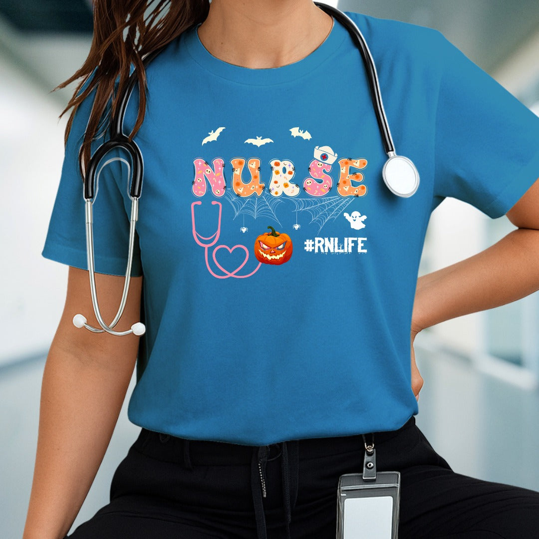 Nurse Halloween T-shirt, Medical Staff Costume Tee, Trick or Treat Shirt, Halloween Party Outfit, Healthcare Worker Gift, Nursing Shirt