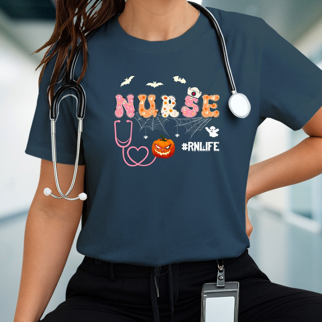 Nurse Halloween T-shirt, Medical Staff Costume Tee, Trick or Treat Shirt, Halloween Party Outfit, Healthcare Worker Gift, Nursing Shirt