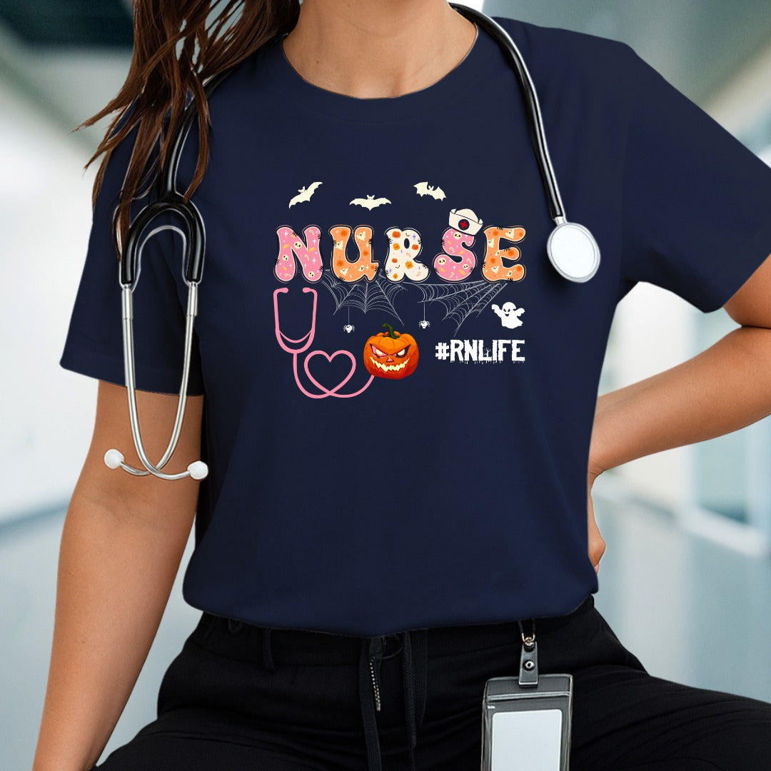 Nurse Halloween T-shirt, Medical Staff Costume Tee, Trick or Treat Shirt, Halloween Party Outfit, Healthcare Worker Gift, Nursing Shirt