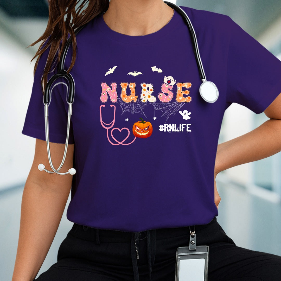Nurse Halloween T-shirt, Medical Staff Costume Tee, Trick or Treat Shirt, Halloween Party Outfit, Healthcare Worker Gift, Nursing Shirt