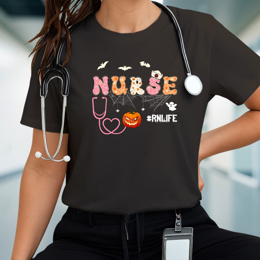 Nurse Halloween T-shirt, Medical Staff Costume Tee, Trick or Treat Shirt, Halloween Party Outfit, Healthcare Worker Gift, Nursing Shirt