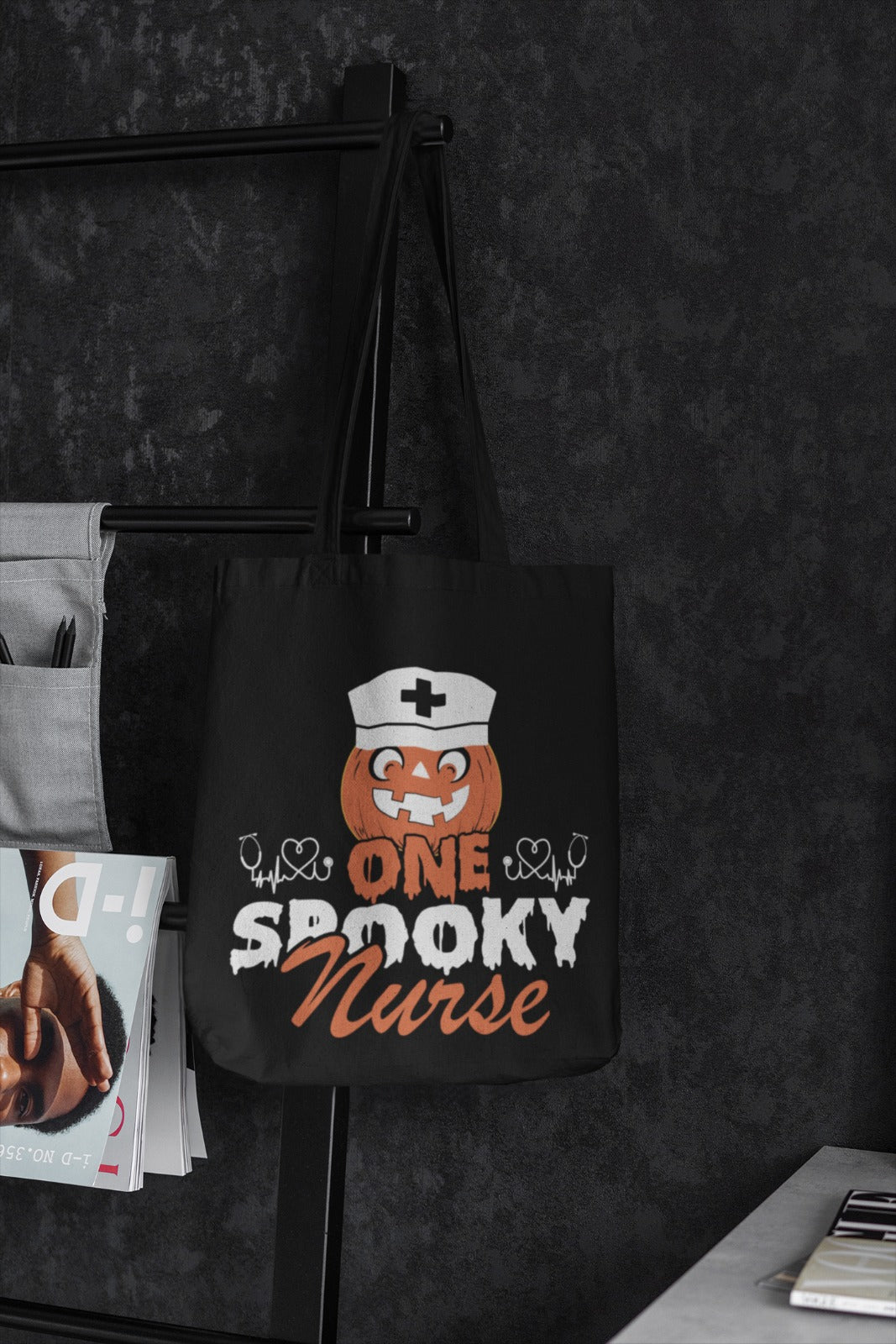 Spooky Nurse Tote Bag, Halloween Nurse Gift, Creepy Medical Tote, Nurse Appreciation Bag, Trick or Treat Nurse Bag, Nursing Student Bag