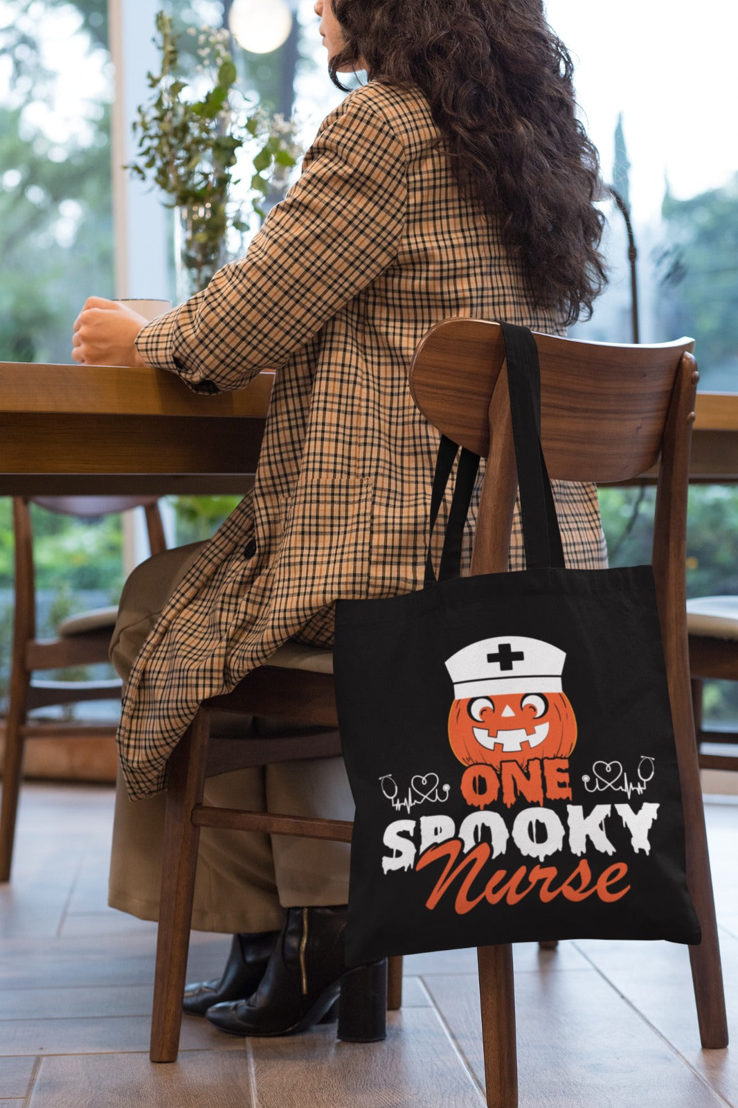 Spooky Nurse Tote Bag, Halloween Nurse Gift, Creepy Medical Tote, Nurse Appreciation Bag, Trick or Treat Nurse Bag, Nursing Student Bag