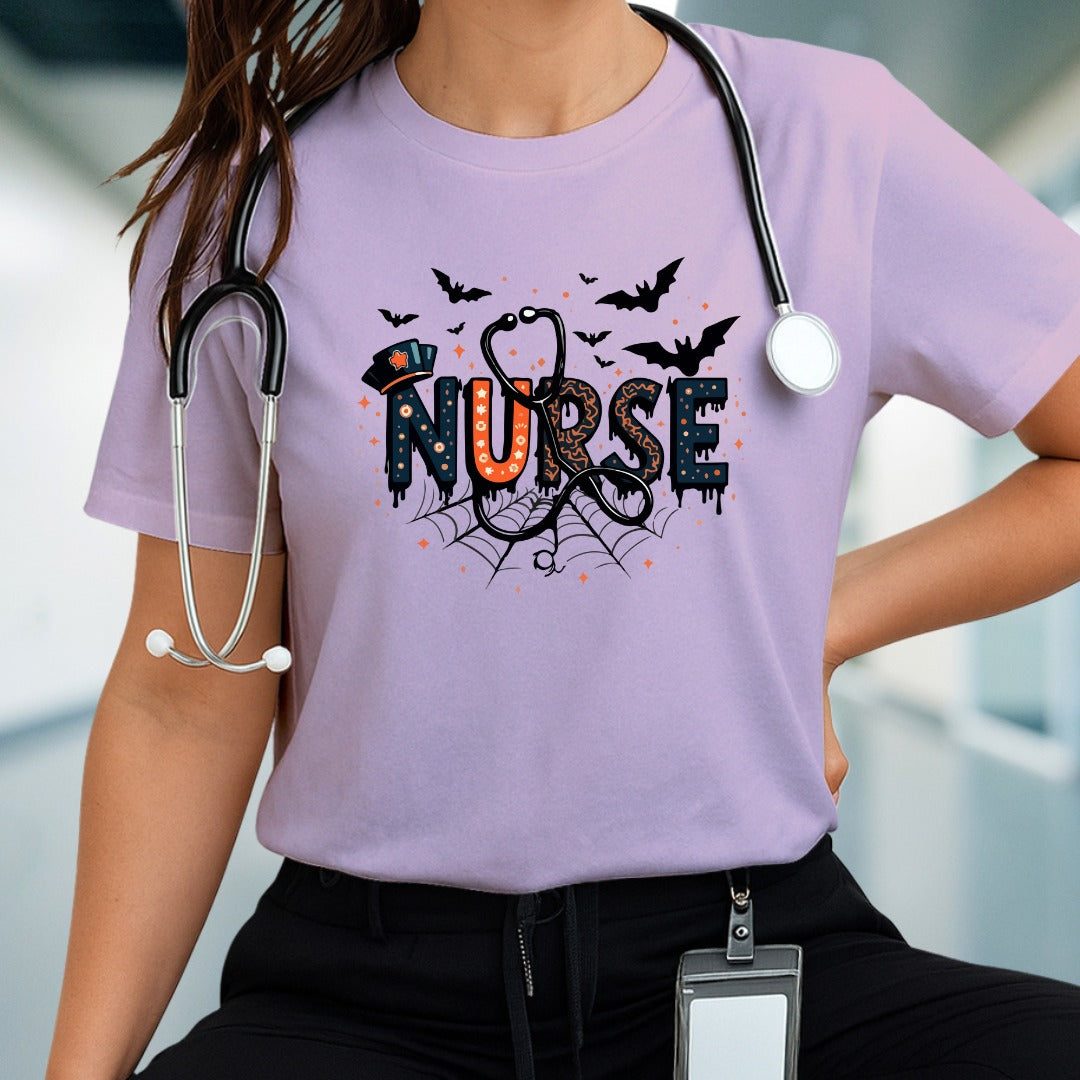 Nurse Halloween T-shirt, Medical Halloween Tee, Healthcare Worker Costume, Doctor Scary Shirt, Hospital Staff Spooky Top, Nursing Shirt