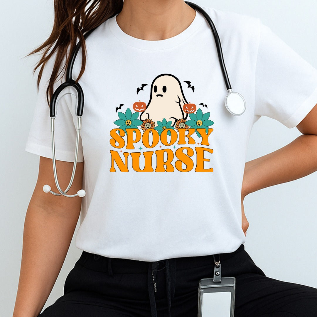 Spooky Nurse T-shirt, Halloween T-shirt, Nurse Costume Tee, Scary Medical Shirt, Creepy Healthcare Top, Nursing Shirt, Nurse Apparel