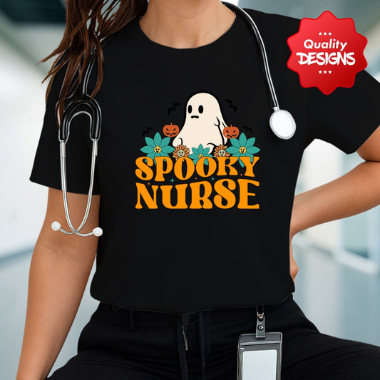 Spooky Nurse T-shirt, Halloween T-shirt, Nurse Costume Tee, Scary Medical Shirt, Creepy Healthcare Top, Nursing Shirt, Nurse Apparel