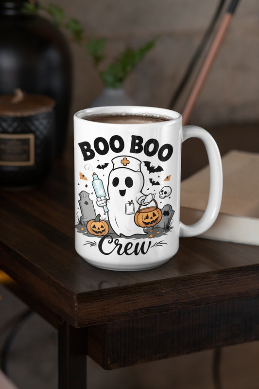 Spooky Halloween Nurse  Mug, Funny Scary Coffee Mug, Gift for Nurse, Halloween Decor, 11oz 15oz, Nursing Mug,Nursing Student Gift,Horror Mug