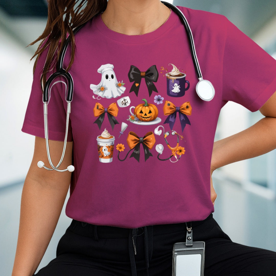Halloween T-Shirt, Spooky Tee, Scary Shirt, October 31st Clothing, Trick or Treat Costume, Nursing Shirt, Nurse Apparel, Spooky Nurse Tshirt
