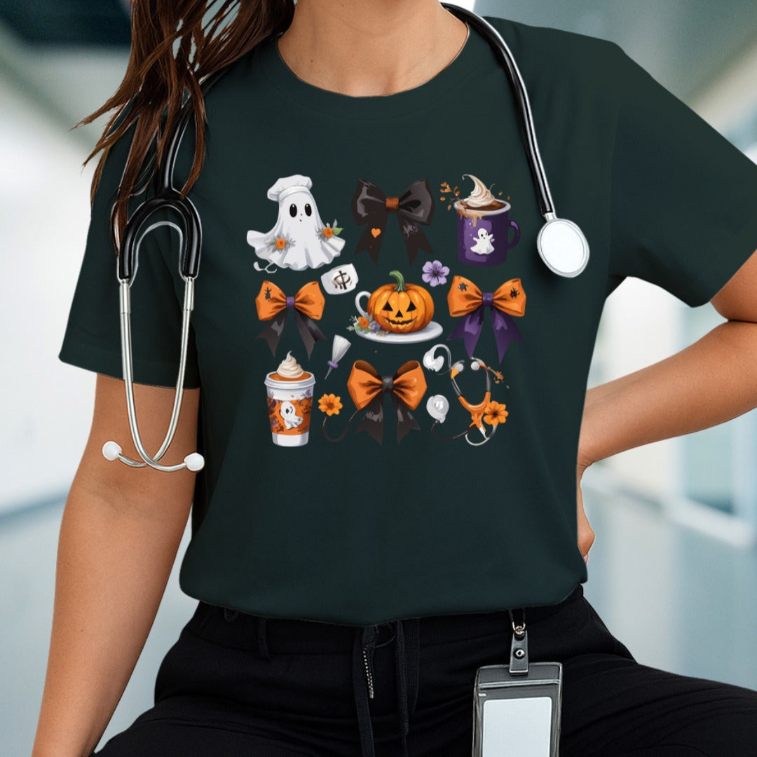 Halloween T-Shirt, Spooky Tee, Scary Shirt, October 31st Clothing, Trick or Treat Costume, Nursing Shirt, Nurse Apparel, Spooky Nurse Tshirt