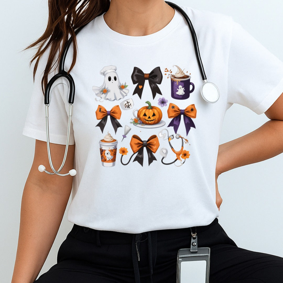 Halloween T-Shirt, Spooky Tee, Scary Shirt, October 31st Clothing, Trick or Treat Costume, Nursing Shirt, Nurse Apparel, Spooky Nurse Tshirt