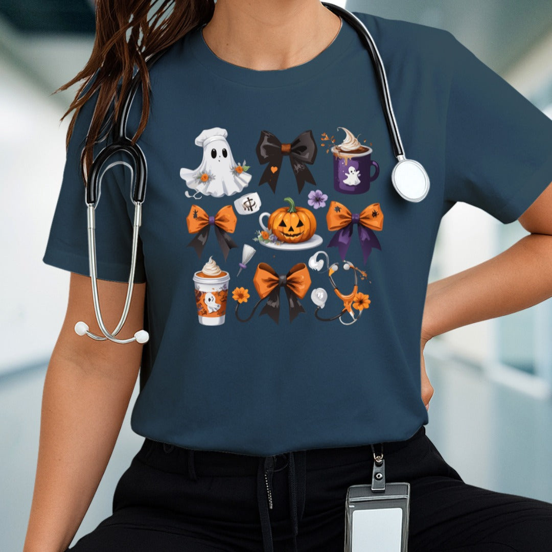 Halloween T-Shirt, Spooky Tee, Scary Shirt, October 31st Clothing, Trick or Treat Costume, Nursing Shirt, Nurse Apparel, Spooky Nurse Tshirt