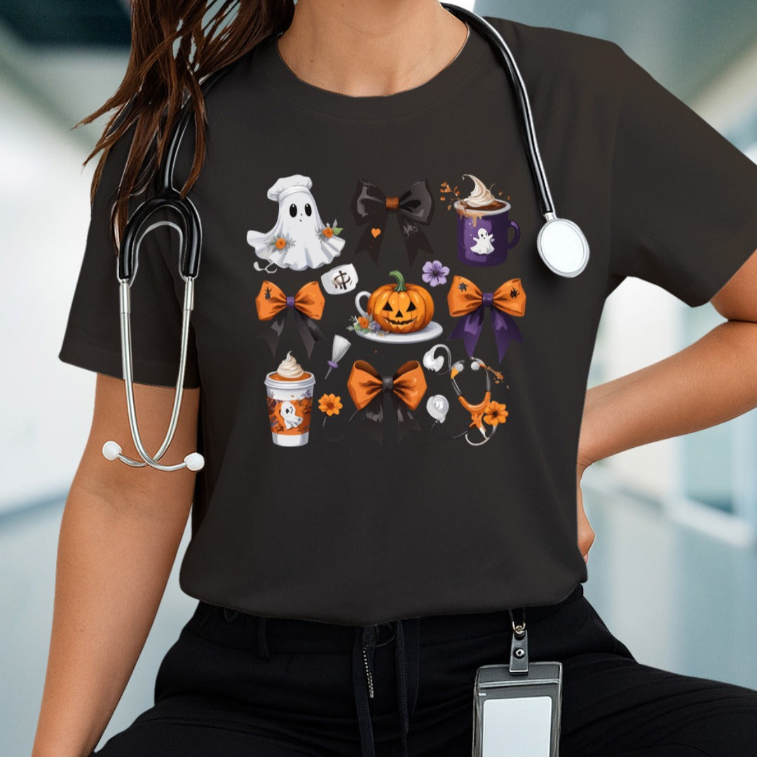 Halloween T-Shirt, Spooky Tee, Scary Shirt, October 31st Clothing, Trick or Treat Costume, Nursing Shirt, Nurse Apparel, Spooky Nurse Tshirt