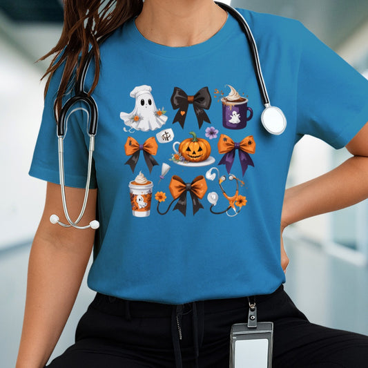 Halloween T-Shirt, Spooky Tee, Scary Shirt, October 31st Clothing, Trick or Treat Costume, Nursing Shirt, Nurse Apparel, Spooky Nurse Tshirt