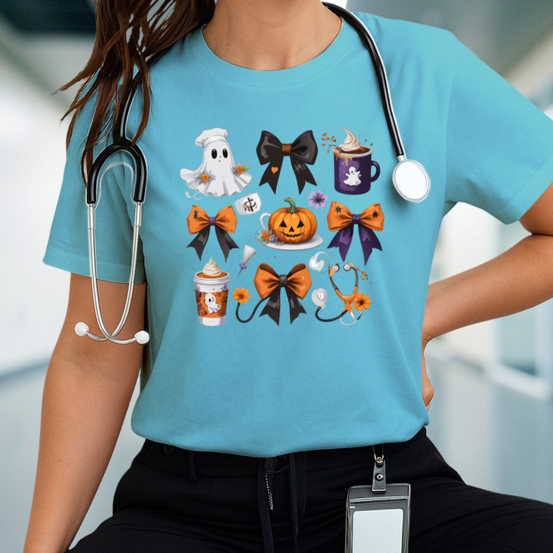 Halloween T-Shirt, Spooky Tee, Scary Shirt, October 31st Clothing, Trick or Treat Costume, Nursing Shirt, Nurse Apparel, Spooky Nurse Tshirt