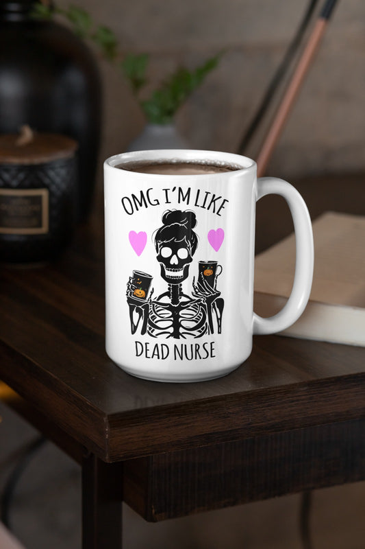 Creepy Nurse Ceramic Mug, Halloween Coffee Cup, Scary Medical Gift, Nurse Graduation Present, Spooky Nurse Tea Mug, Nursing Mug, Nurse Mug