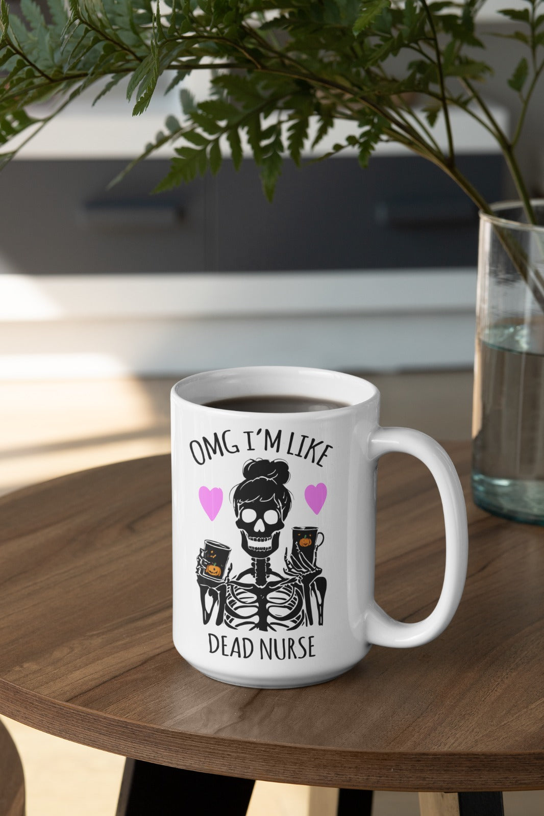 Creepy Nurse Ceramic Mug, Halloween Coffee Cup, Scary Medical Gift, Nurse Graduation Present, Spooky Nurse Tea Mug, Nursing Mug, Nurse Mug