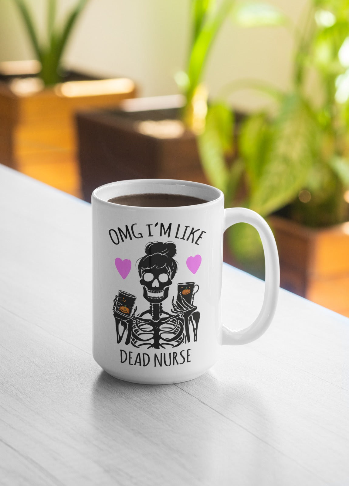 Creepy Nurse Ceramic Mug, Halloween Coffee Cup, Scary Medical Gift, Nurse Graduation Present, Spooky Nurse Tea Mug, Nursing Mug, Nurse Mug
