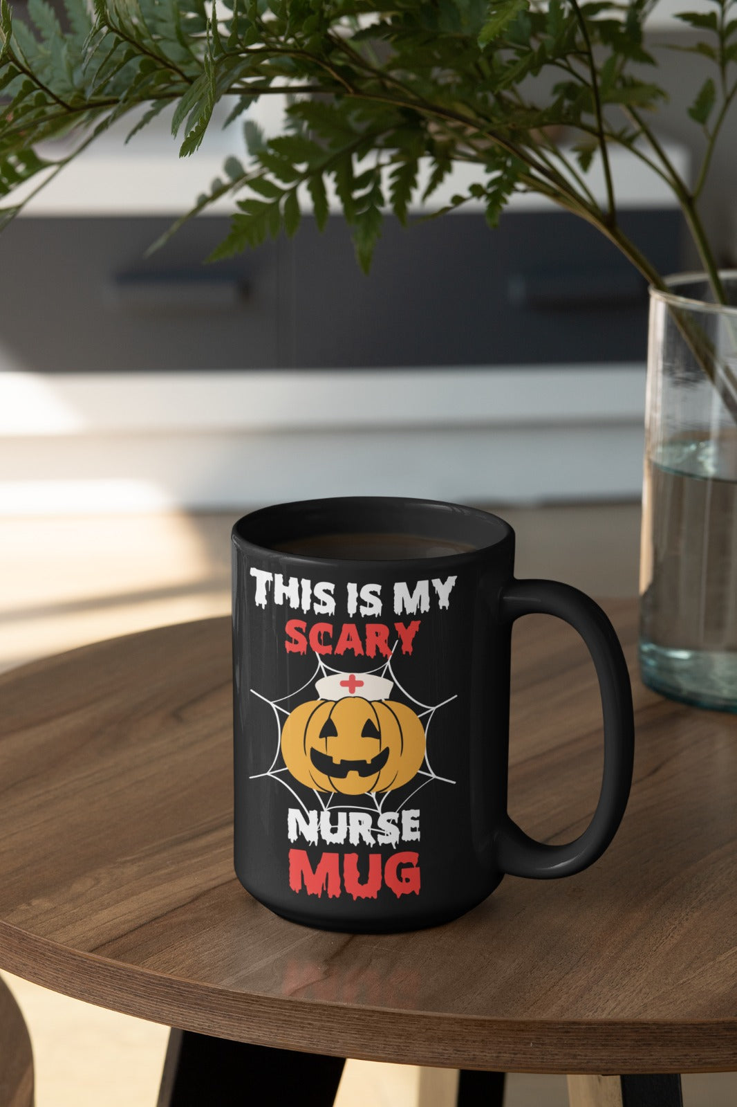 Scary Nurse Mug, Halloween Coffee Cup, Gothic Tea Mug, Creepy Nurse Gift, Spooky Kitchen Decor,Horror Office Mug,Cute  Nursing Mug,Nurse Mug