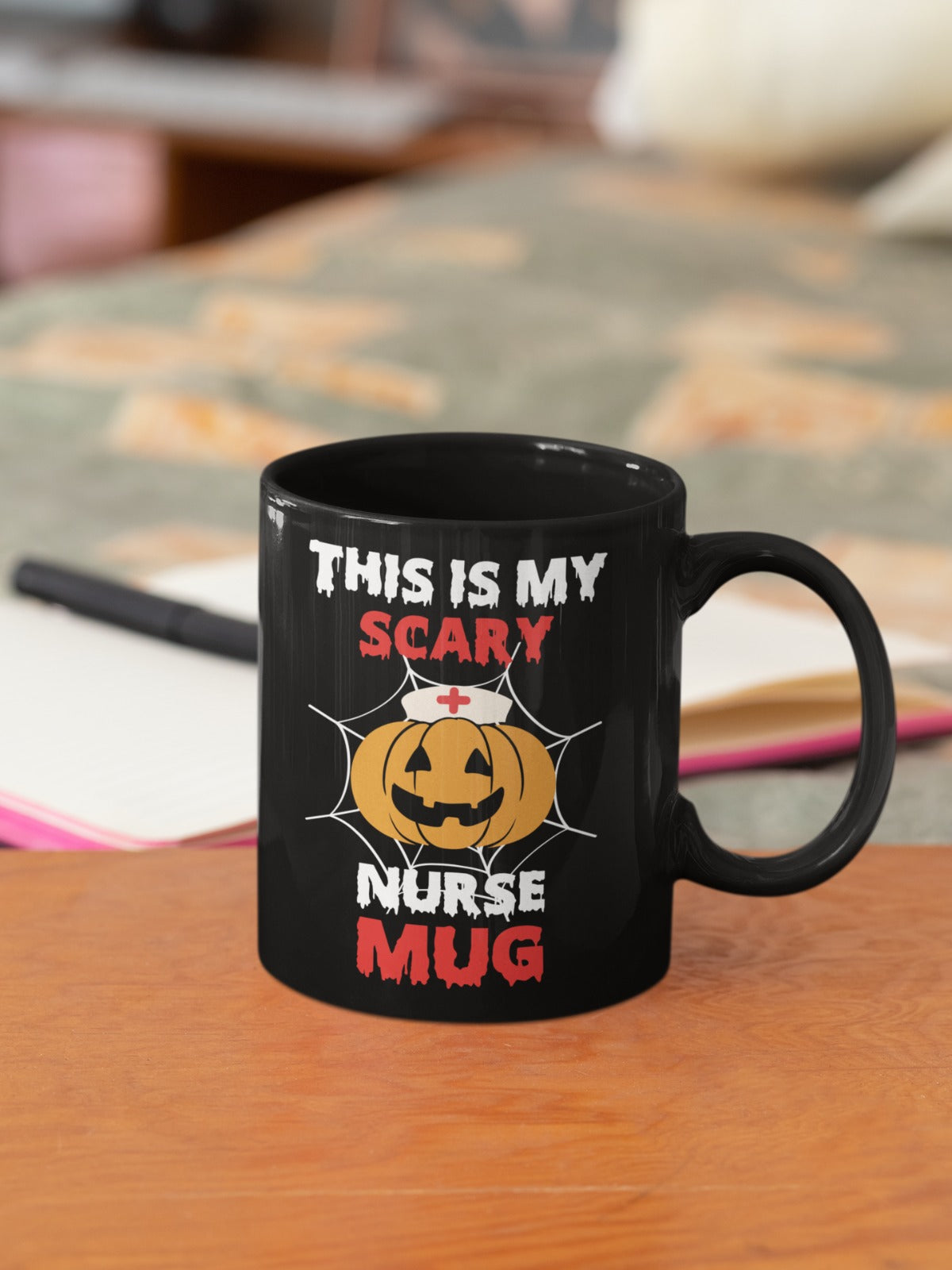 Scary Nurse Mug, Halloween Coffee Cup, Gothic Tea Mug, Creepy Nurse Gift, Spooky Kitchen Decor,Horror Office Mug,Cute  Nursing Mug,Nurse Mug