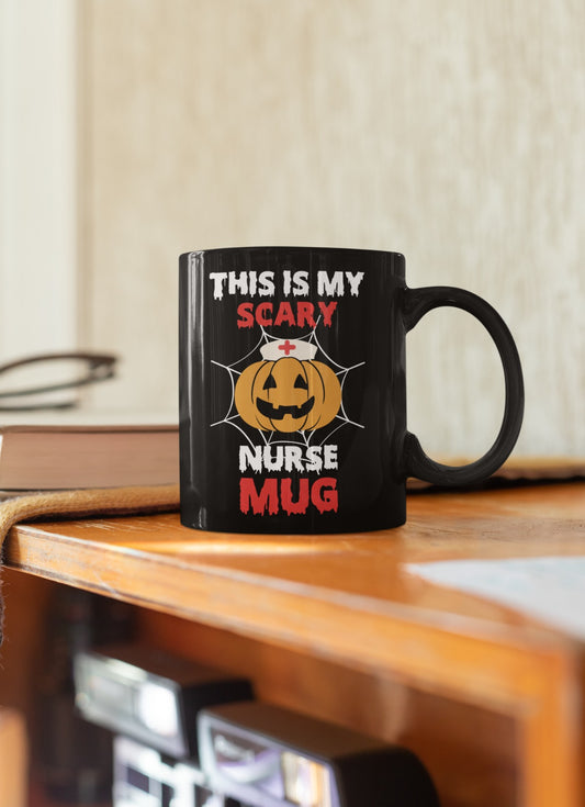 Scary Nurse Mug, Halloween Coffee Cup, Gothic Tea Mug, Creepy Nurse Gift, Spooky Kitchen Decor,Horror Office Mug,Cute  Nursing Mug,Nurse Mug