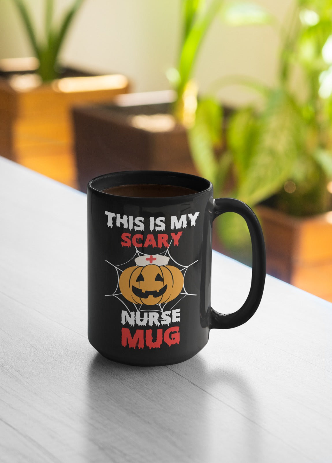 Scary Nurse Mug, Halloween Coffee Cup, Gothic Tea Mug, Creepy Nurse Gift, Spooky Kitchen Decor,Horror Office Mug,Cute  Nursing Mug,Nurse Mug