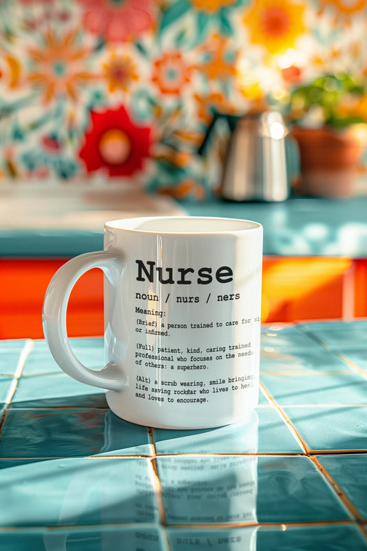 Nurse Definition Ceramic Mug | Perfect Gift for Nurses | Inspirational Coffee Cup | Office Mug | Healthcare Appreciation