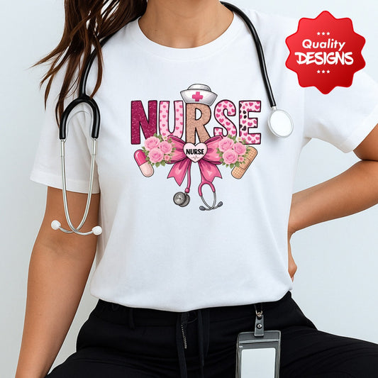 Cute Nurse Short Sleeve Tee - Perfect Gift for Nursing Graduates, Healthcare Workers, Nurse Appreciation Week, Medical Professionals, [...]