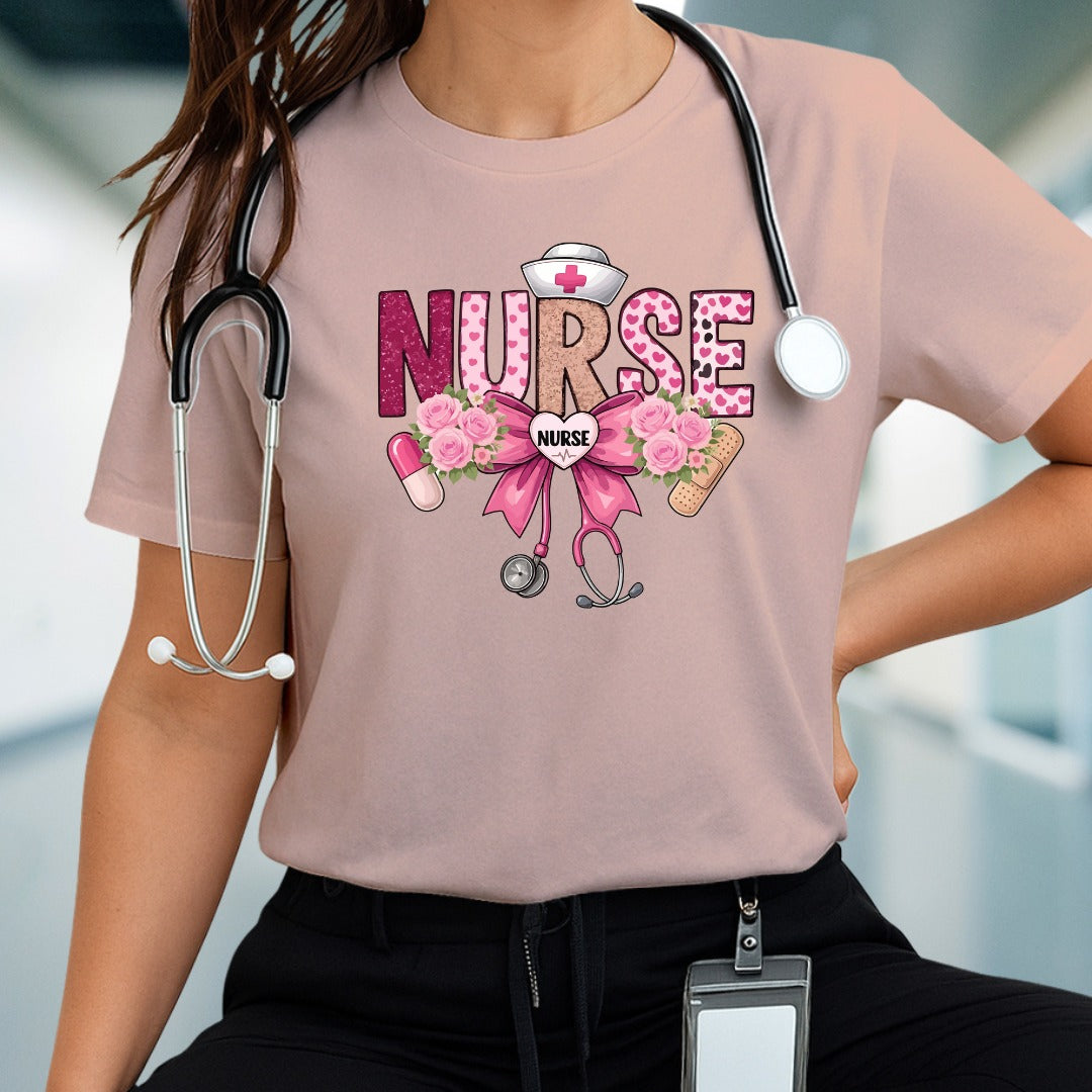 Cute Nurse Short Sleeve Tee - Perfect Gift for Nursing Graduates, Healthcare Workers, Nurse Appreciation Week, Medical Professionals, [...]