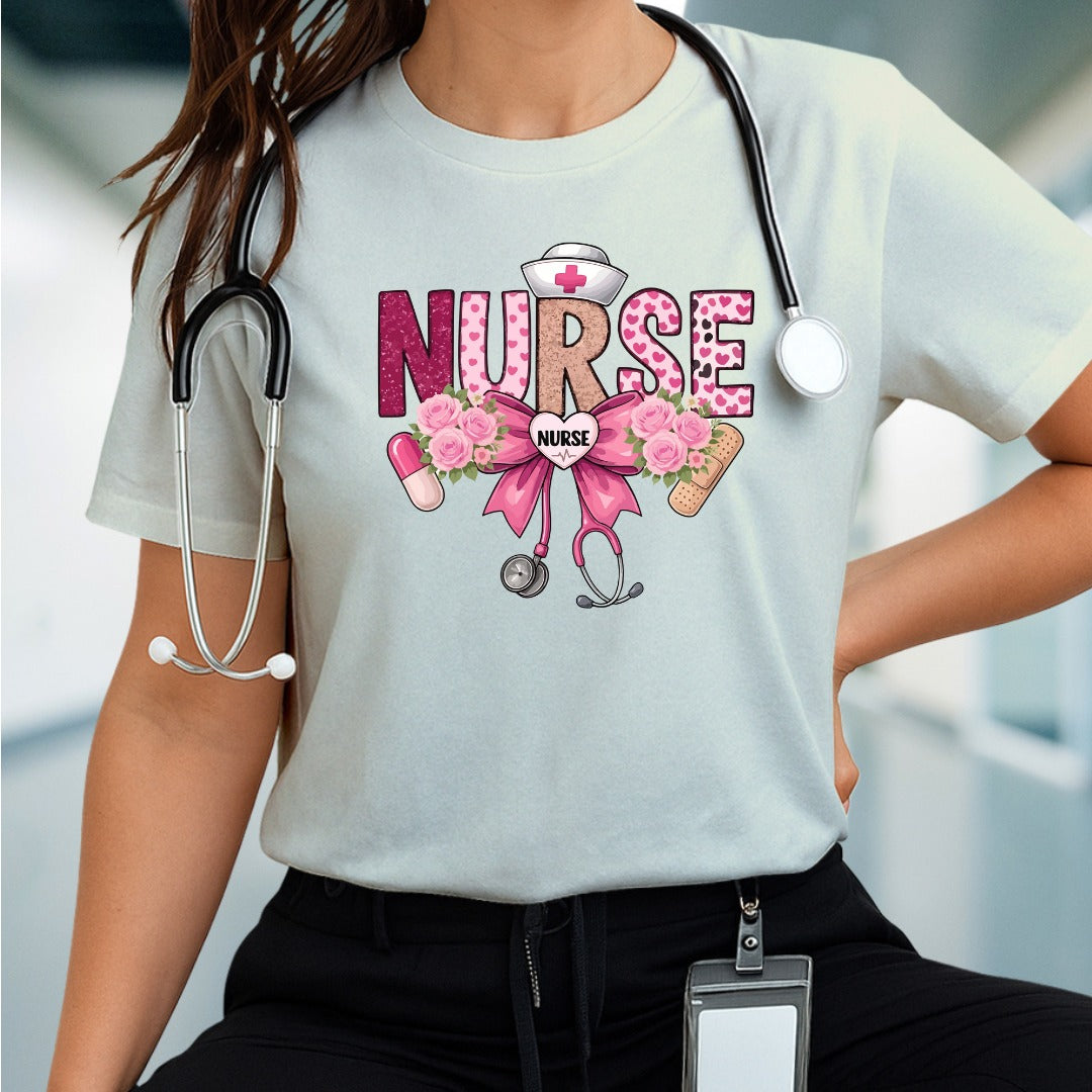 Cute Nurse Short Sleeve Tee - Perfect Gift for Nursing Graduates, Healthcare Workers, Nurse Appreciation Week, Medical Professionals, [...]