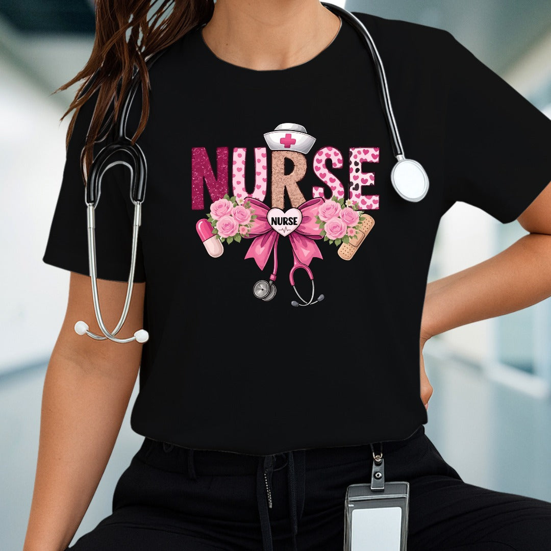 Cute Nurse Short Sleeve Tee - Perfect Gift for Nursing Graduates, Healthcare Workers, Nurse Appreciation Week, Medical Professionals, [...]