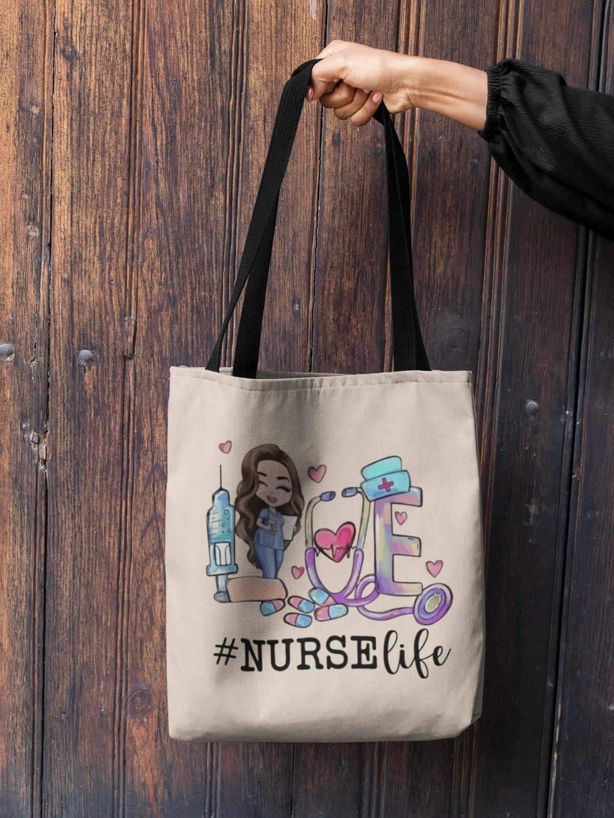 Nurse Life Cotton Canvas Tote Bag - Perfect Gift for Healthcare Heroes