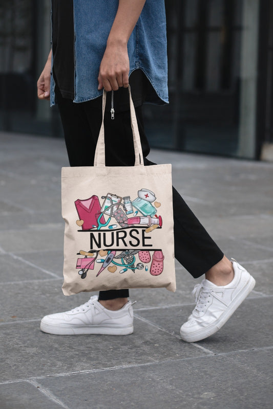Nurse Appreciation Cotton Canvas Tote Bag