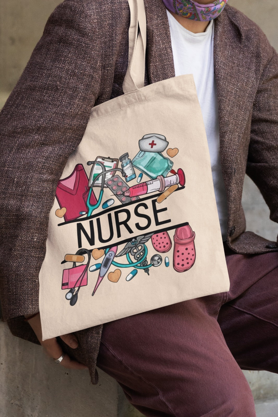 Nurse Appreciation Cotton Canvas Tote Bag