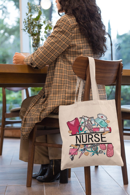 Nurse Appreciation Cotton Canvas Tote Bag