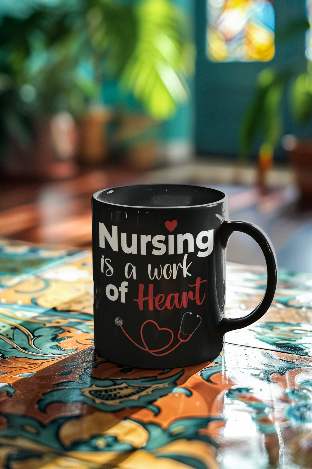 Nursing Mug, Nurse Gift, Healthcare Worker Mug, Coffee Cup, Nurse Appreciation, Nursing Student Gift, Black Mug 11oz 15oz, Gift For nurses