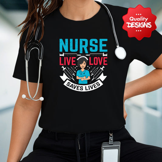 Nurse Love T-shirt, RN Gift, Medical Staff Shirt, Healthcare Worker Top, Doctor Appreciation Shirt, Nurse Apparel, Gift For Nurses, Nurse Tee