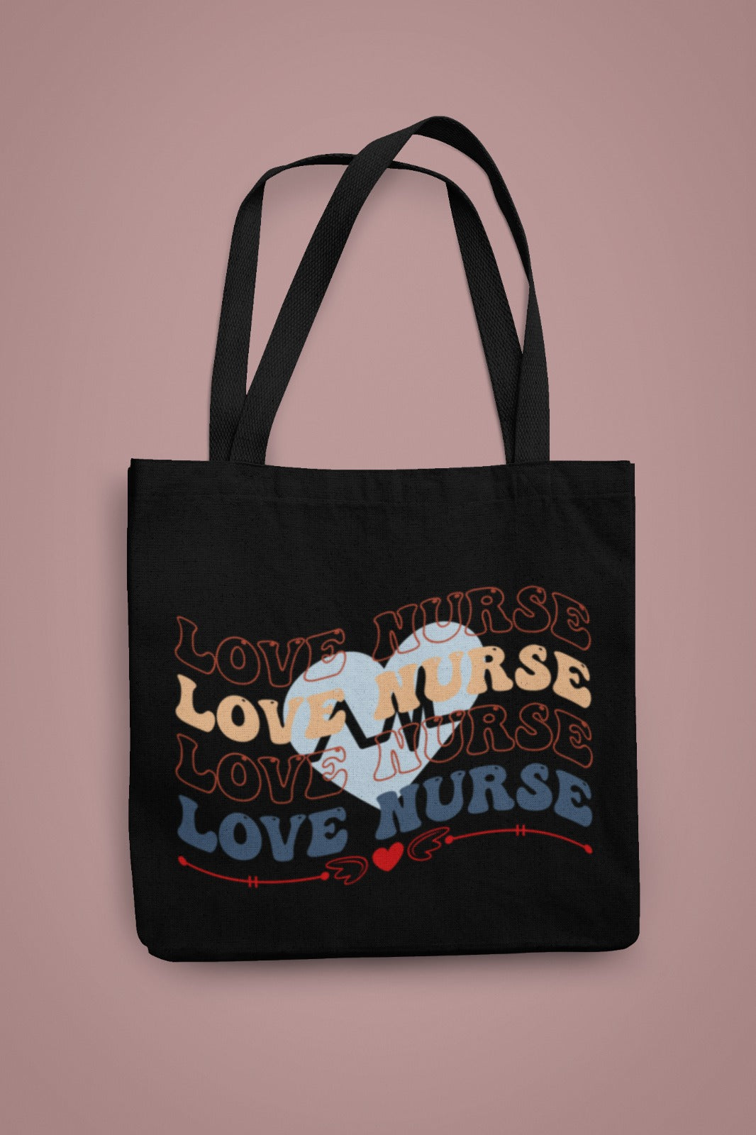 Love Nurse Cotton Canvas Tote Bag, Nursing Appreciation Gift, Nurse Tote, Nurse Bag, Medical Professional Tote Bag, Healthcare Worker Gift